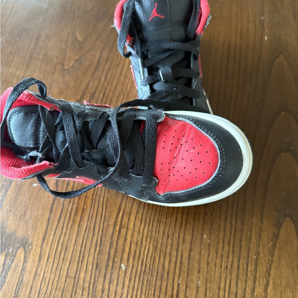 Kids Nike Black & Red High-Top Air Jordans